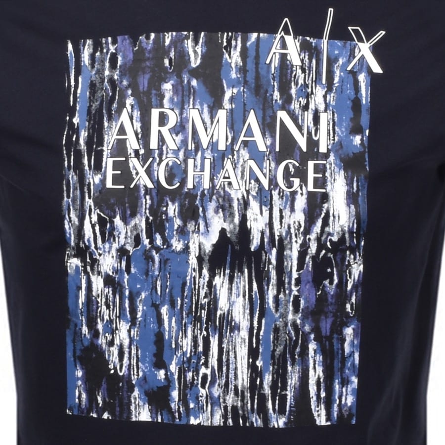 Alternative Image for ProductArmani Exchange Crew Neck Logo T Shirt Navy3